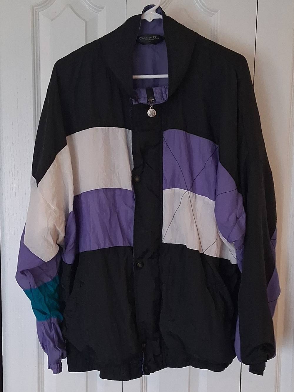 Dior Monsieur Black and Purple 90's Vintage Jacket